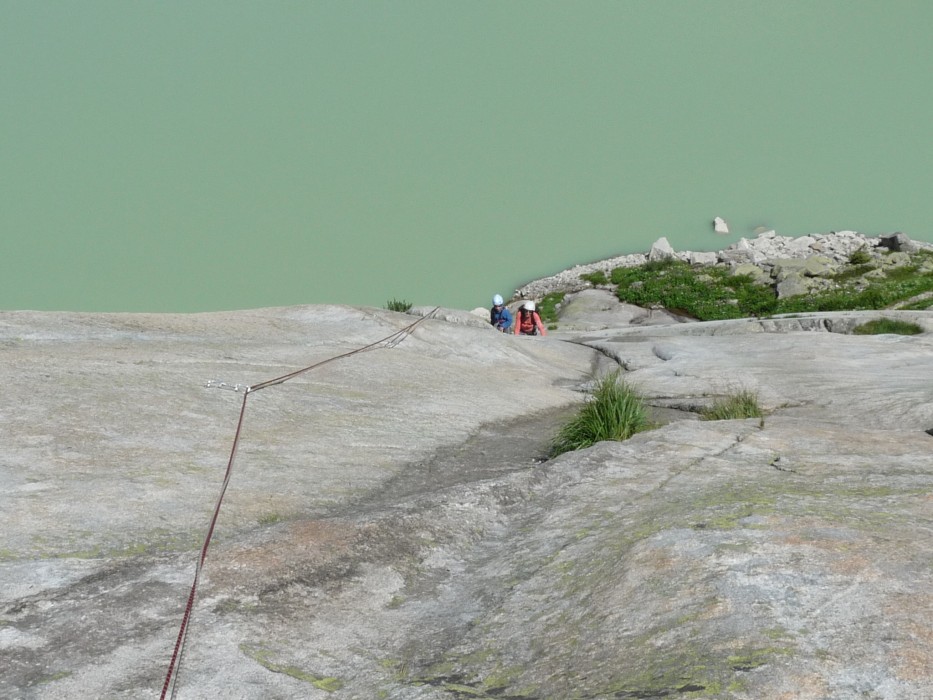 Mehrseillängen klettern in schöner Umgebung,